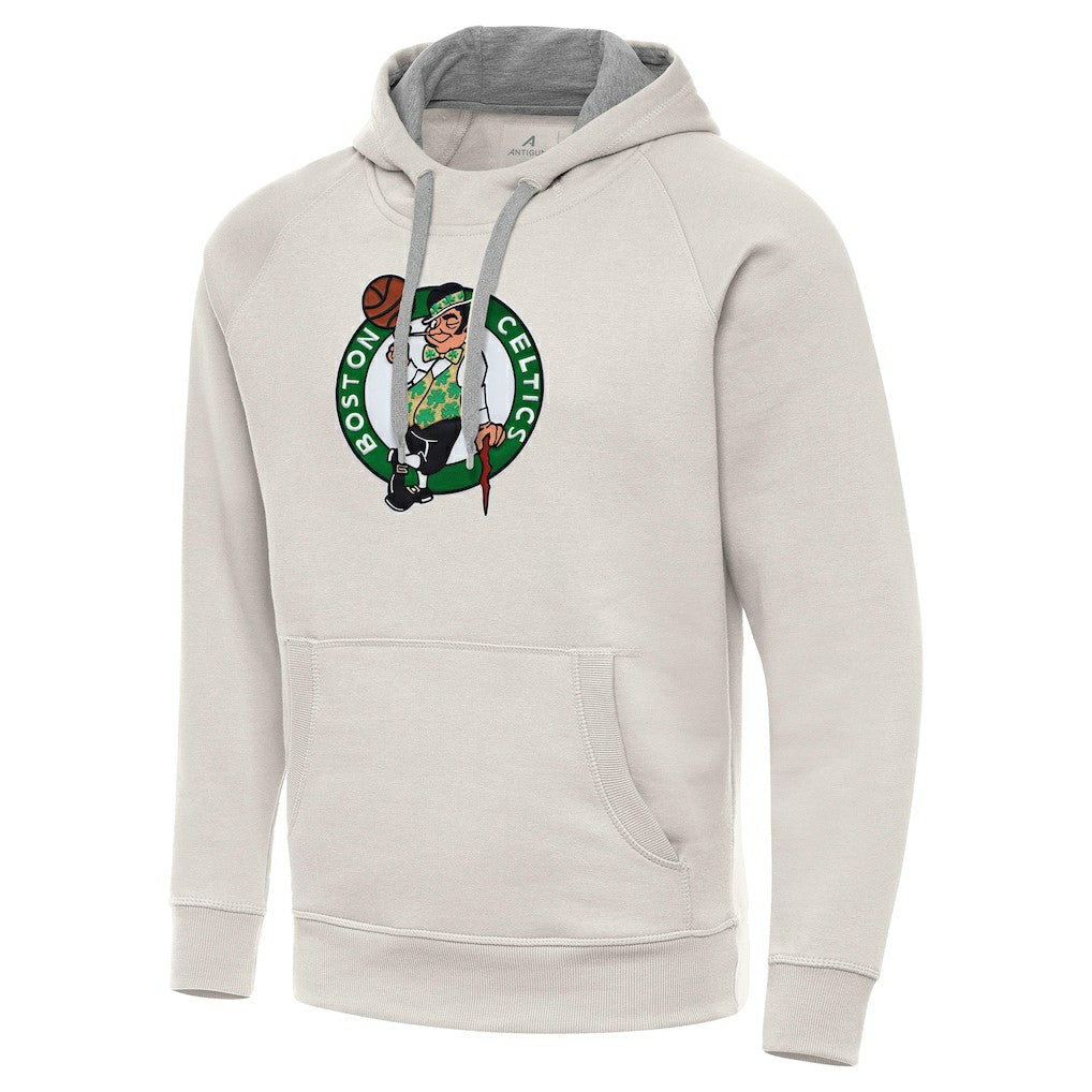 Boston Celtics Antigua Big Logo Victory Pullover Hoodie - Cream shop