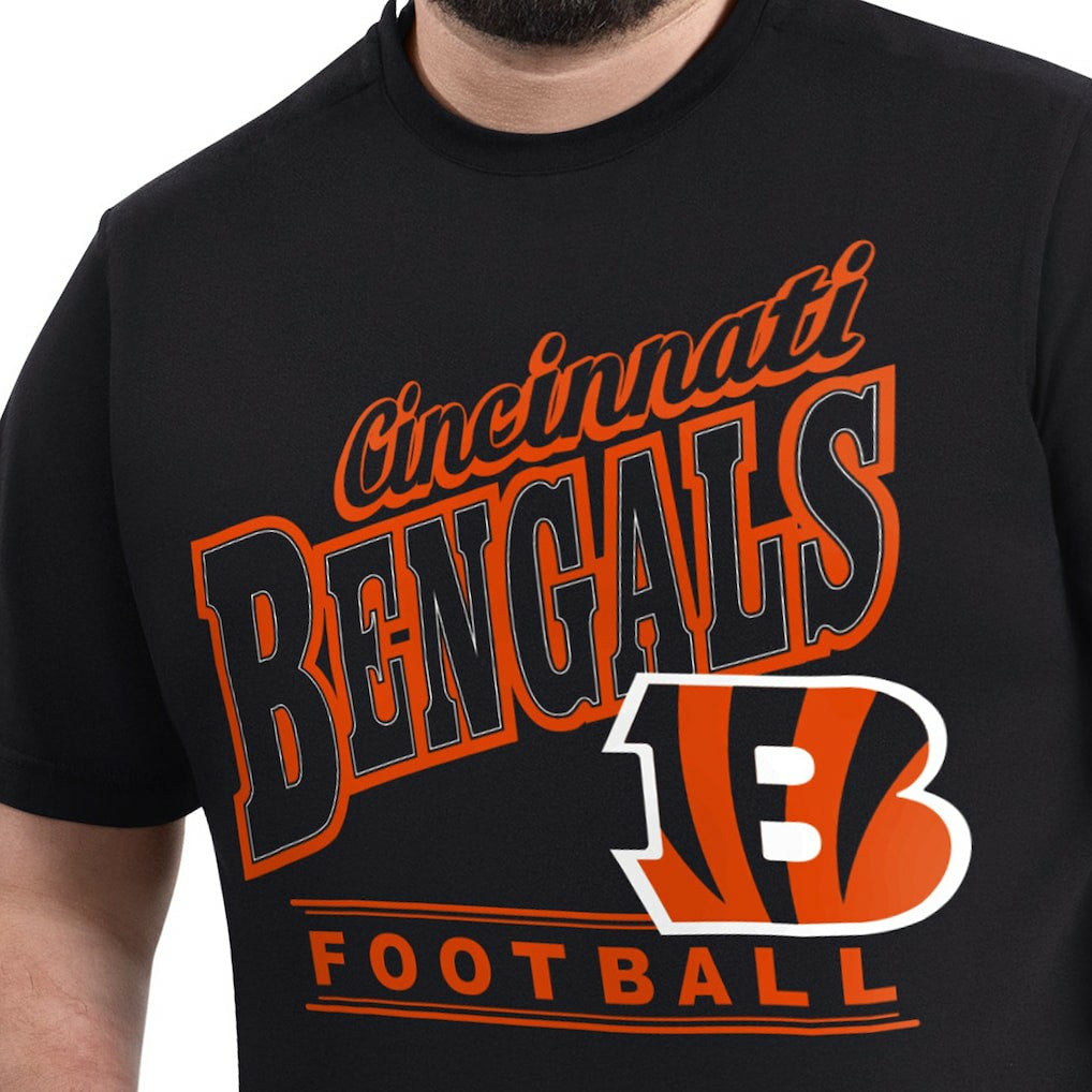 Cincinnati Bengals G-III Sports by Carl Banks Adaptive Headliner Graphic T-Shirt - Black cheap