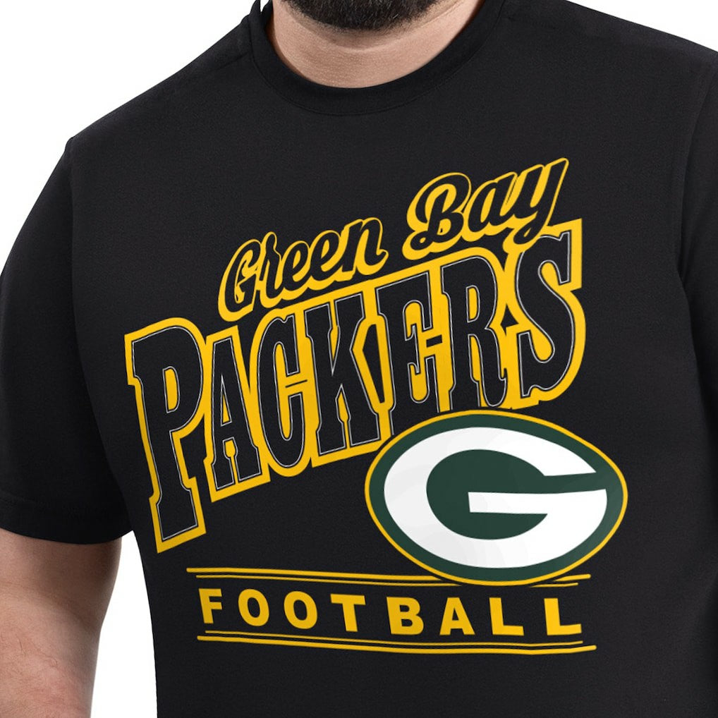 Green Bay Packers G-III Sports by Carl Banks Adaptive Headliner Graphic T-Shirt - Black online