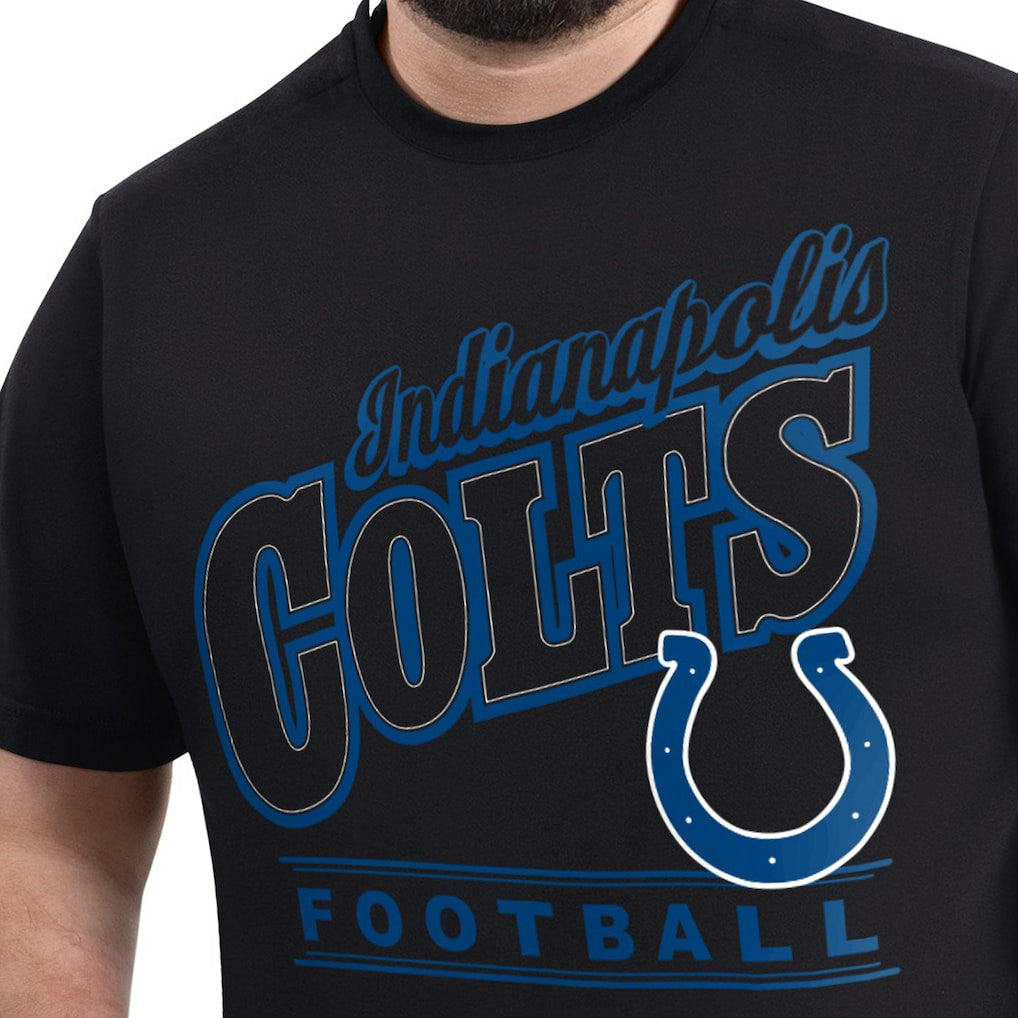 Indianapolis Colts G-III Sports by Carl Banks Adaptive Headliner Graphic T-Shirt - Black cheap