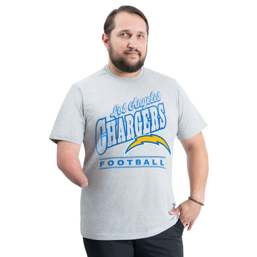 Los Angeles Chargers G-III Sports by Carl Banks Adaptive Headliner Graphic T-Shirt - Heather Gray outlet