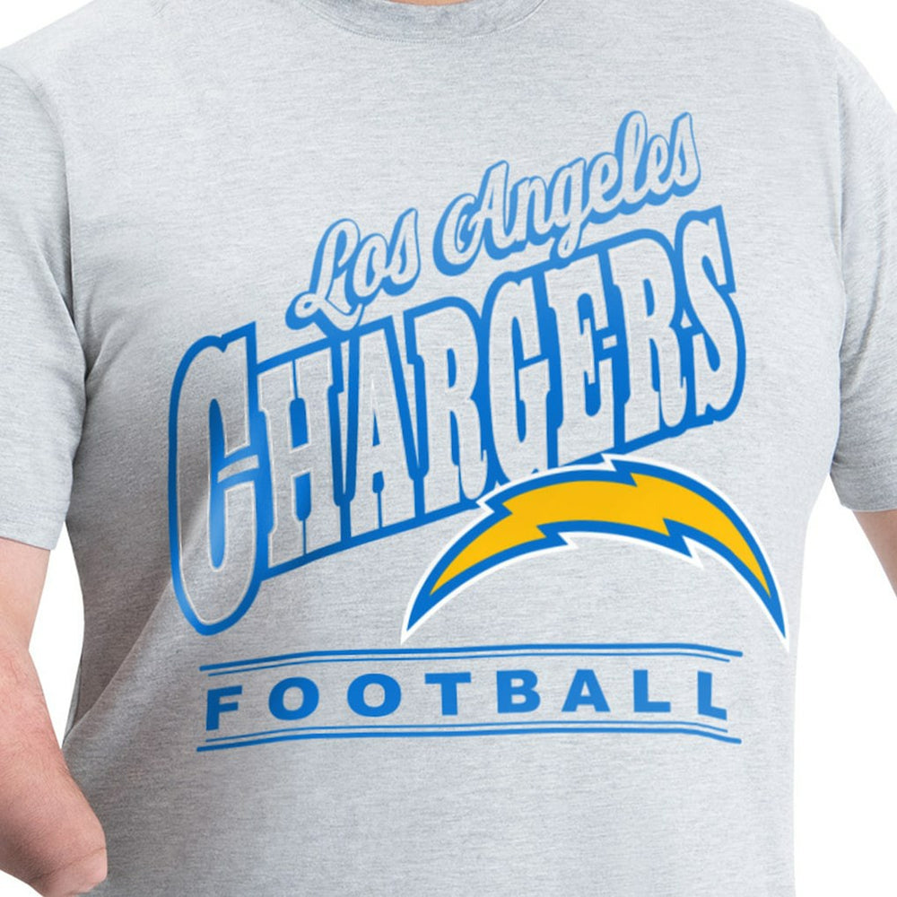 Los Angeles Chargers G-III Sports by Carl Banks Adaptive Headliner Graphic T-Shirt - Heather Gray outlet