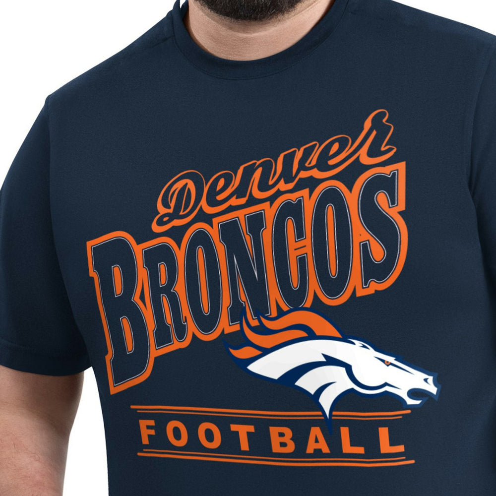 Denver Broncos G-III Sports by Carl Banks Adaptive Headliner Graphic T-Shirt - Navy sale