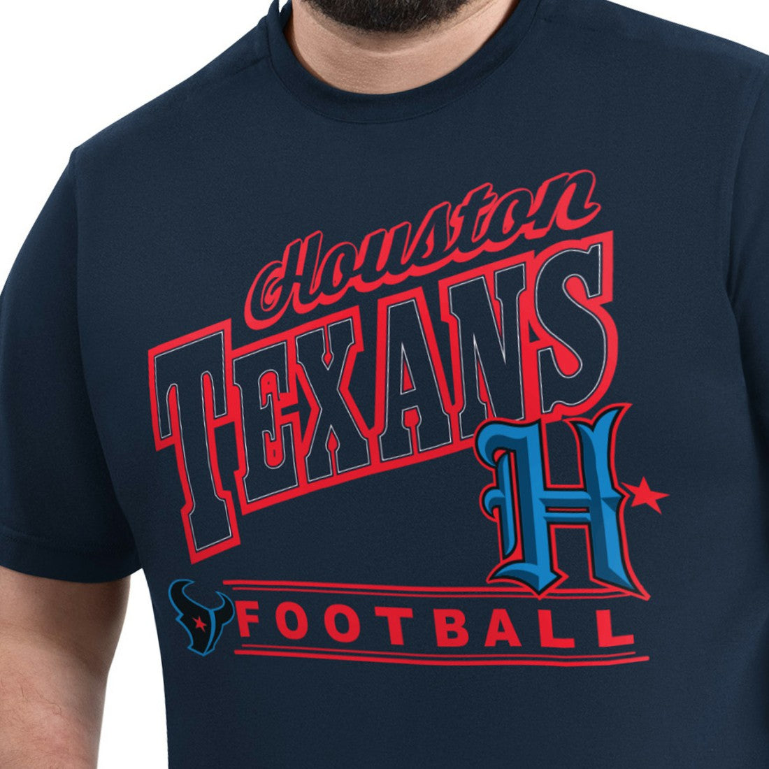 Houston Texans G-III Sports by Carl Banks Adaptive Headliner Graphic T-Shirt - Navy sale