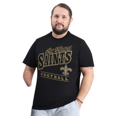 New Orleans Saints G-III Sports by Carl Banks Adaptive Headliner Graphic T-Shirt - Black sale