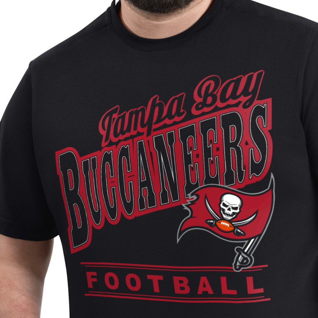 Tampa Bay Buccaneers G-III Sports by Carl Banks Adaptive Headliner Graphic T-Shirt - Black sale