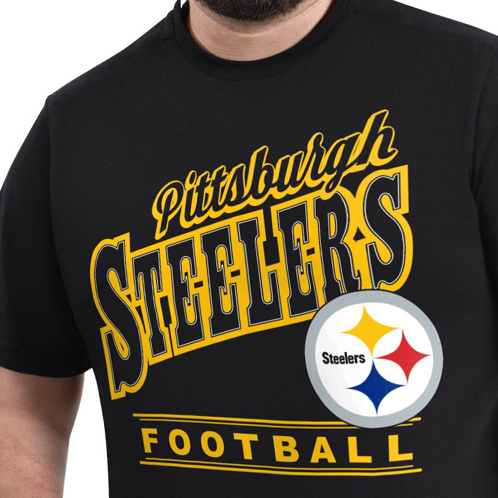 Pittsburgh Steelers G-III Sports by Carl Banks Adaptive Headliner Graphic T-Shirt - Black cheap