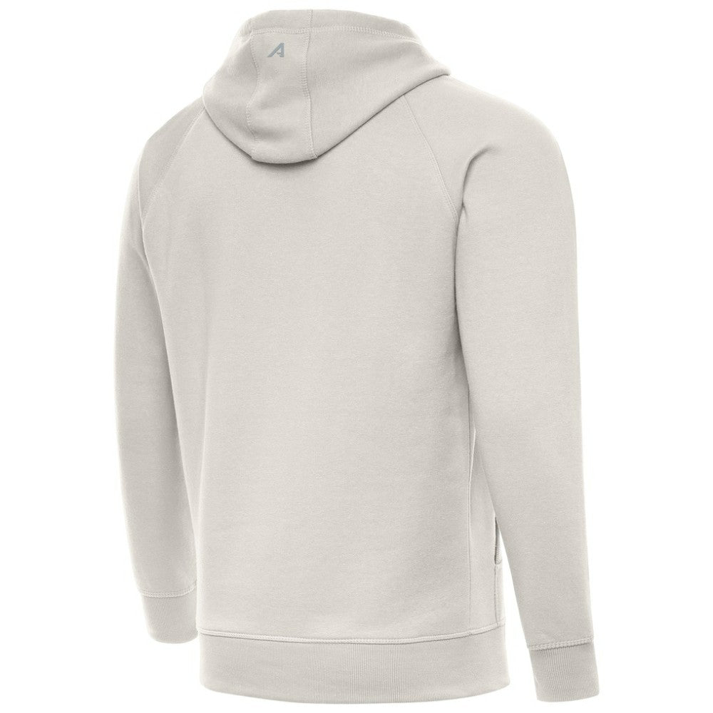 Columbus Blue Jackets Antigua Big Logo Victory Pullover Hoodie Cream