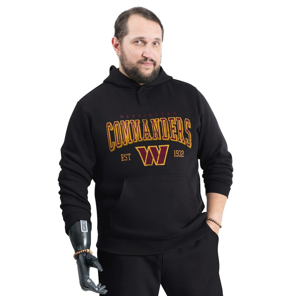 Washington Commanders G-III Sports by Carl Banks Adaptive Team Spirit Graphic Fleece Pullover Hoodie - Black cheap