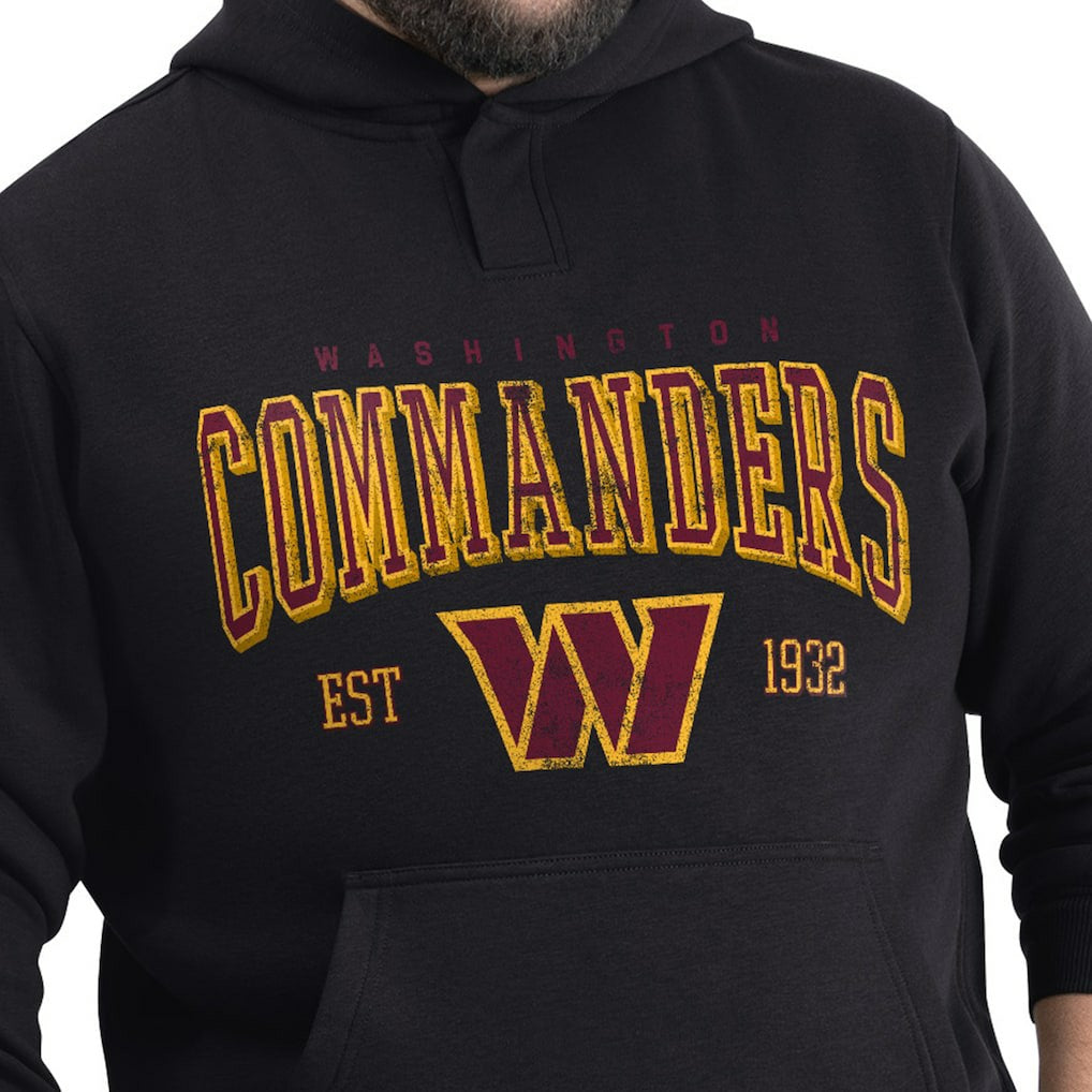 Washington Commanders G-III Sports by Carl Banks Adaptive Team Spirit Graphic Fleece Pullover Hoodie - Black cheap