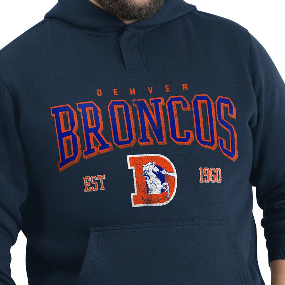 Denver Broncos G-III Sports by Carl Banks Adaptive Team Spirit Graphic Fleece Pullover Hoodie - Navy sale