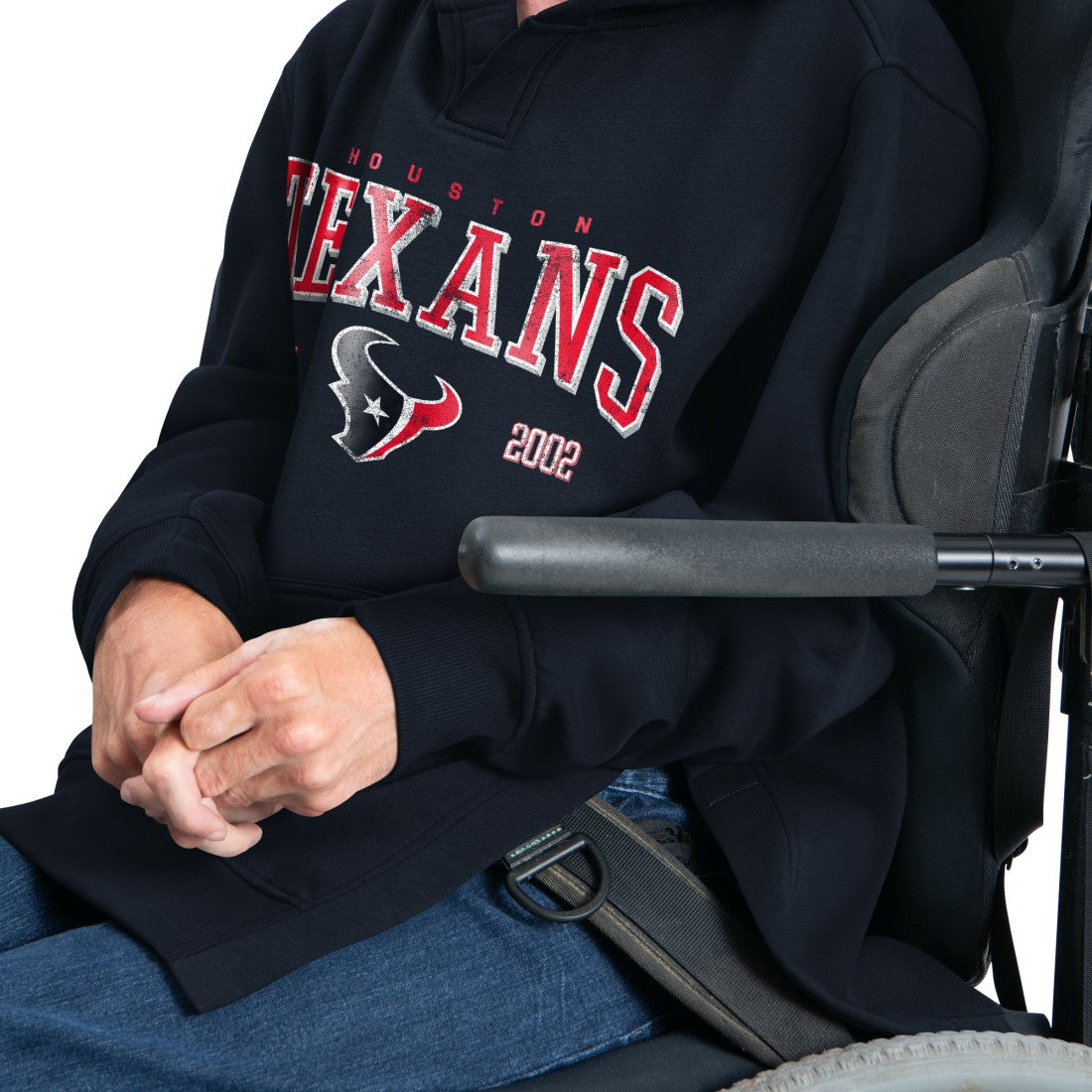 Houston Texans G-III Sports by Carl Banks Adaptive Team Spirit Graphic Fleece Pullover Hoodie - Navy cheap