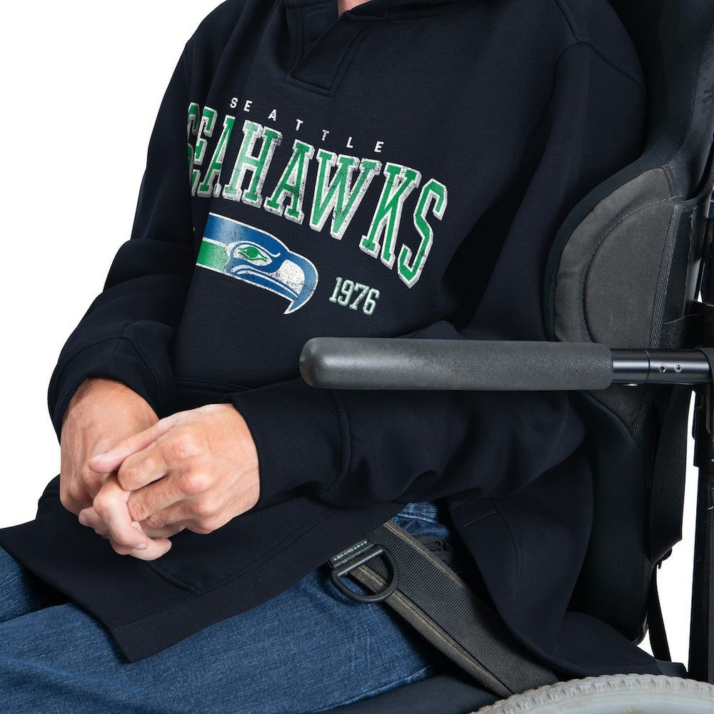 Seattle Seahawks G-III Sports by Carl Banks Adaptive Team Spirit Graphic Fleece Pullover Hoodie - College Navy outlet
