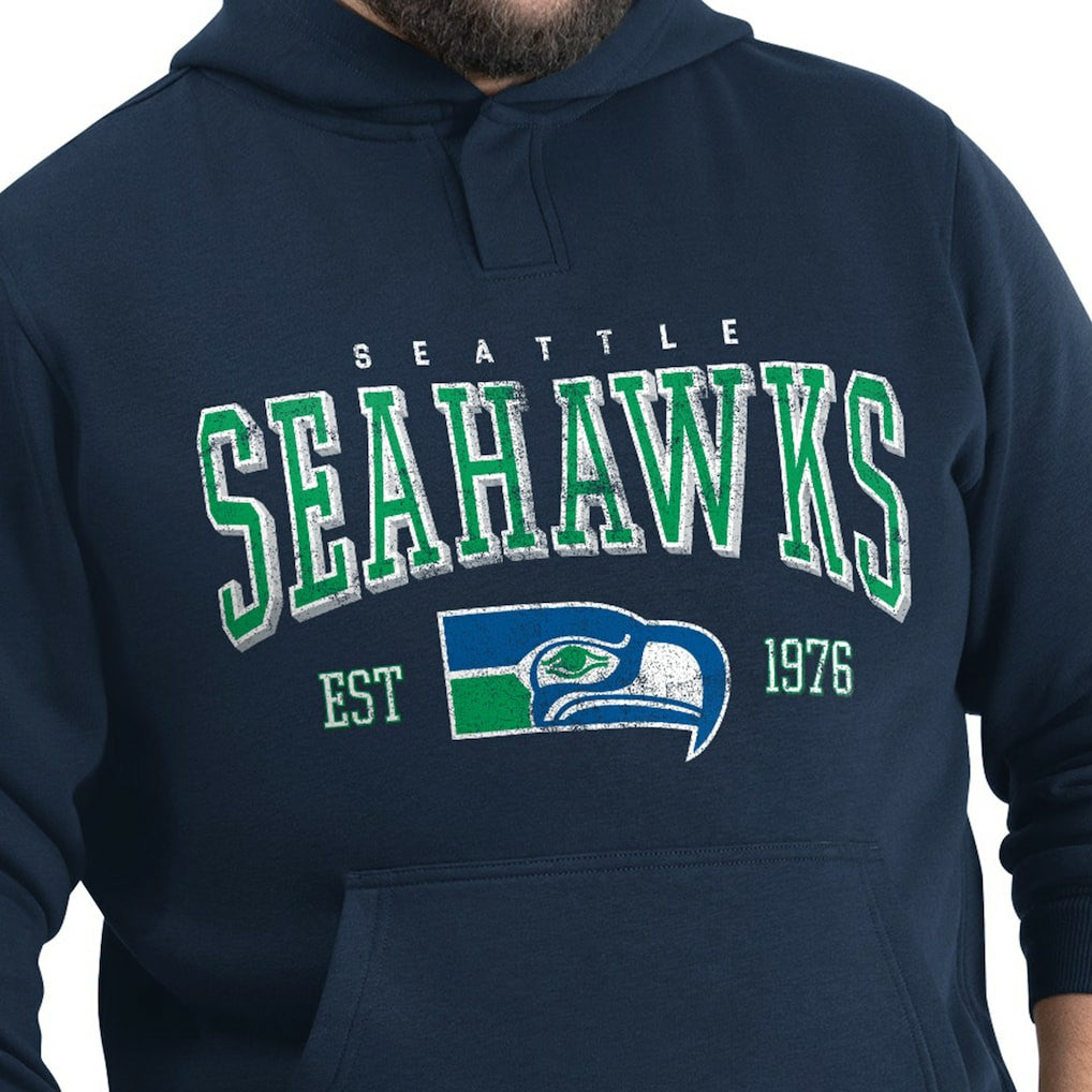 Seattle Seahawks G-III Sports by Carl Banks Adaptive Team Spirit Graphic Fleece Pullover Hoodie - College Navy outlet