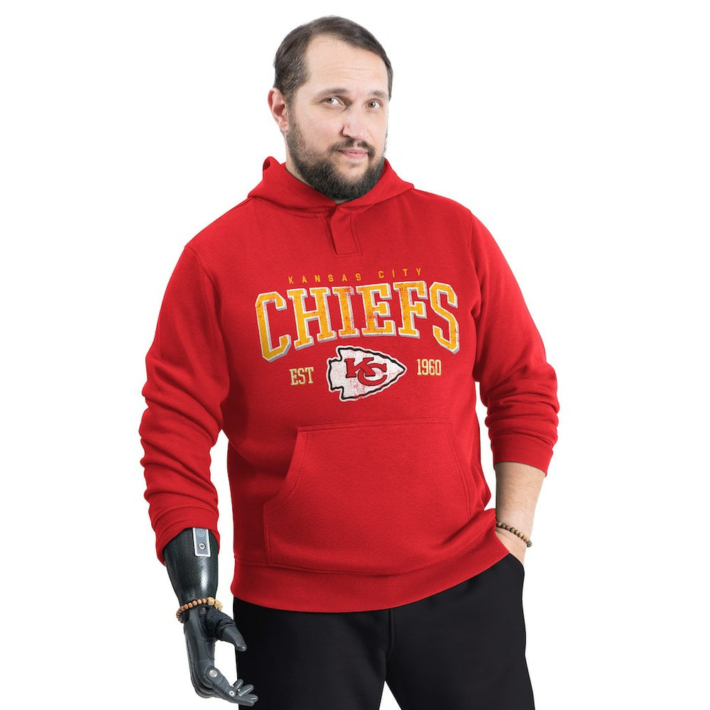 Kansas City Chiefs G-III Sports by Carl Banks Adaptive Team Spirit Graphic Fleece Pullover Hoodie - Red outlet