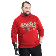 San Francisco 49ers G-III Sports by Carl Banks Adaptive Team Spirit Graphic Fleece Pullover Hoodie - Scarlet cheap