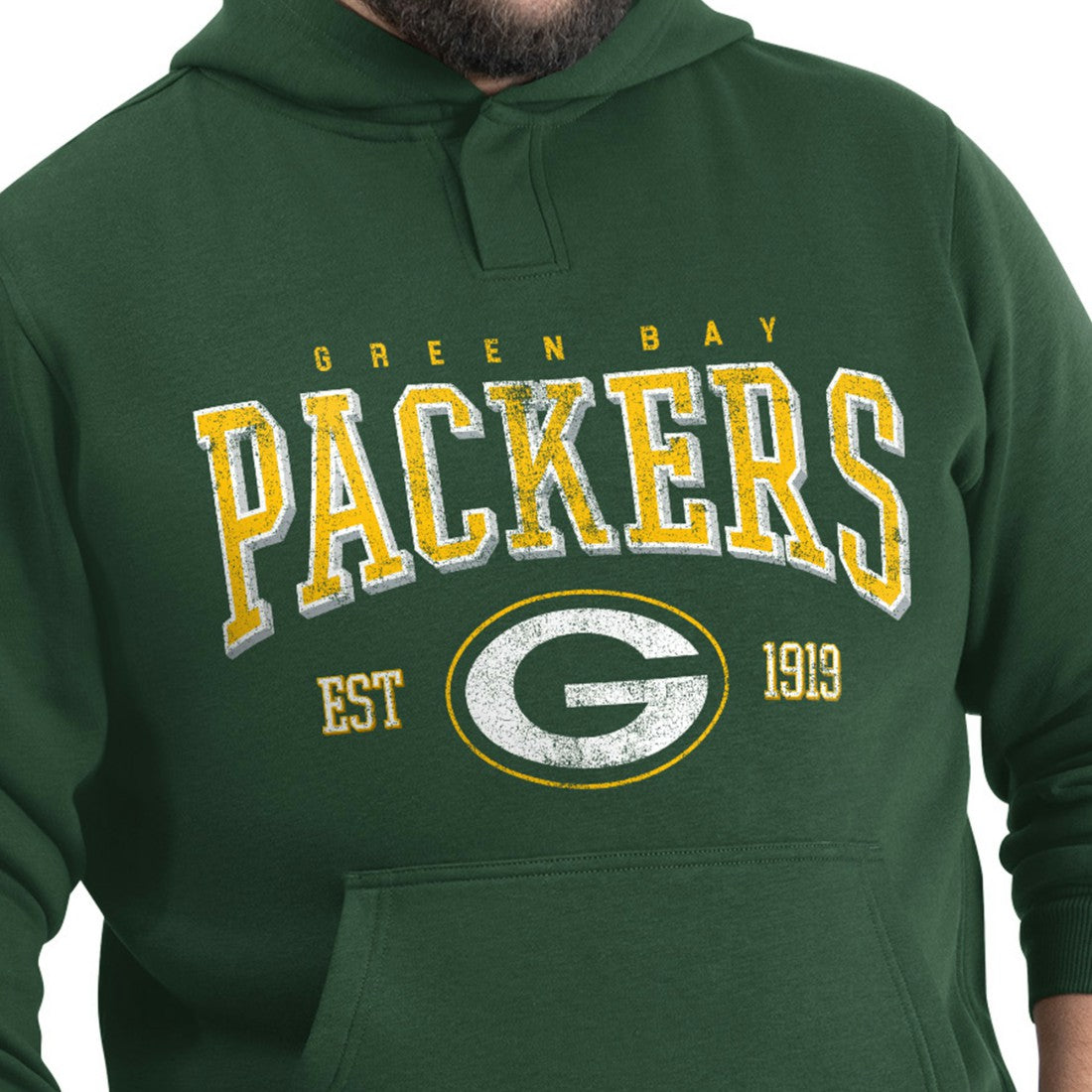 Green Bay Packers G-III Sports by Carl Banks Adaptive Team Spirit Graphic Fleece Pullover Hoodie - Green for sale