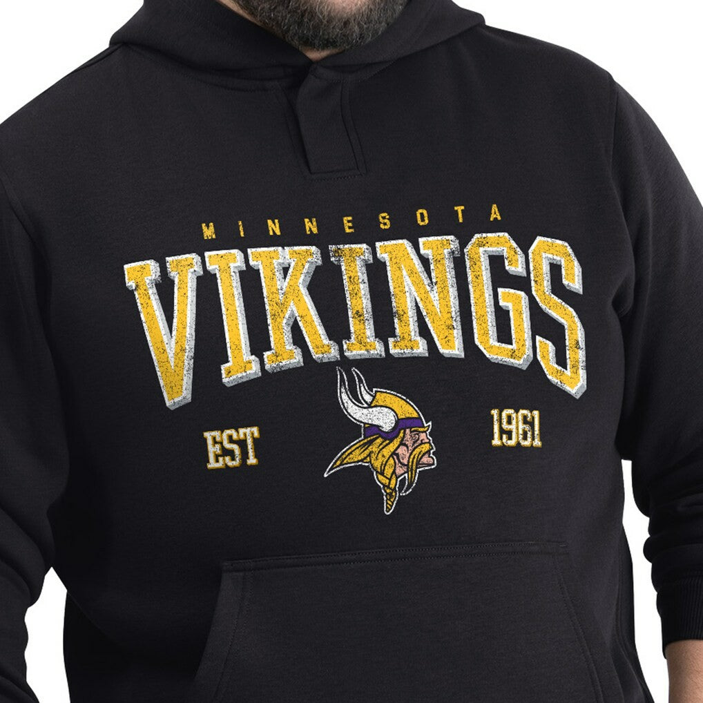 Minnesota Vikings G-III Sports by Carl Banks Adaptive Team Spirit Graphic Fleece Pullover Hoodie - Black outlet