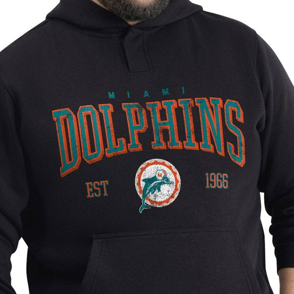 Miami Dolphins G-III Sports by Carl Banks Adaptive Team Spirit Graphic Fleece Pullover Hoodie - Black discount