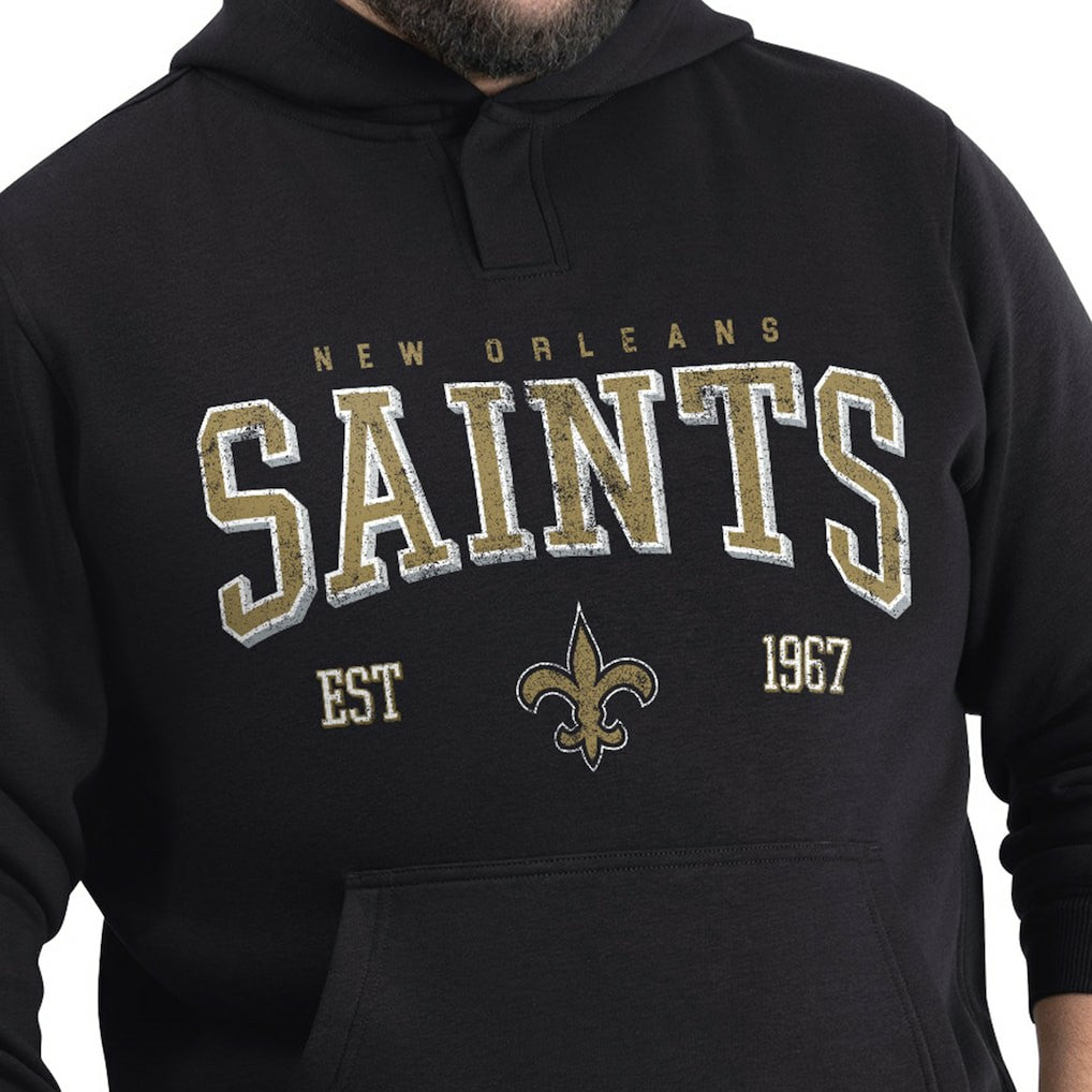New Orleans Saints G-III Sports by Carl Banks Adaptive Team Spirit Graphic Fleece Pullover Hoodie - Black online