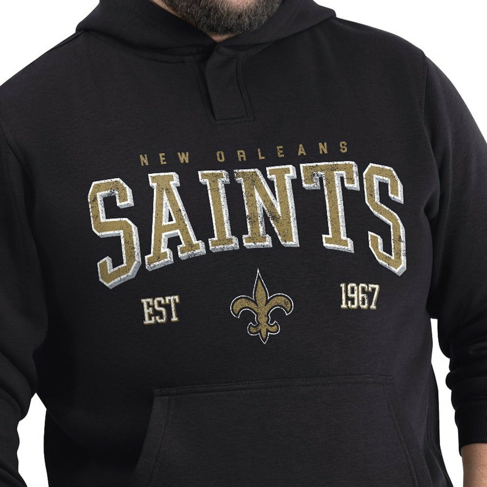 New Orleans Saints G-III Sports by Carl Banks Adaptive Team Spirit Graphic Fleece Pullover Hoodie - Black online