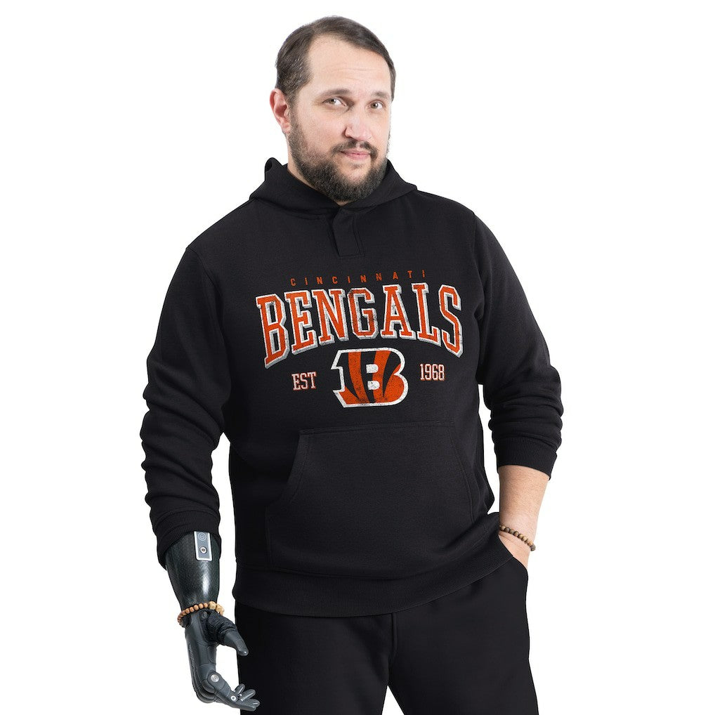 Cincinnati Bengals G-III Sports by Carl Banks Adaptive Team Spirit Graphic Fleece Pullover Hoodie - Black cheap