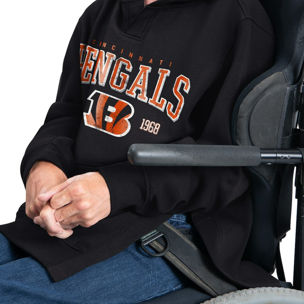 Cincinnati Bengals G-III Sports by Carl Banks Adaptive Team Spirit Graphic Fleece Pullover Hoodie - Black cheap