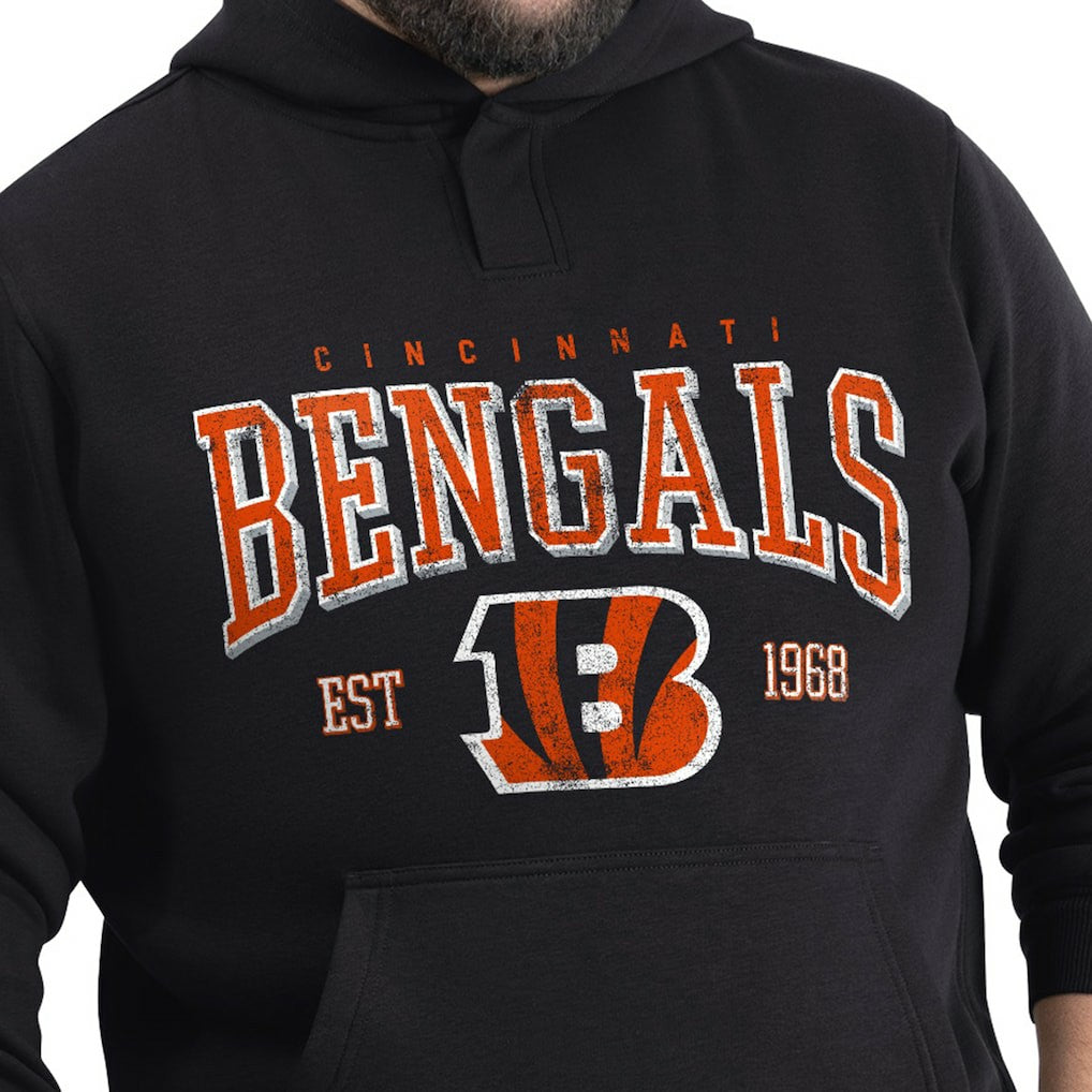 Cincinnati Bengals G-III Sports by Carl Banks Adaptive Team Spirit Graphic Fleece Pullover Hoodie - Black cheap