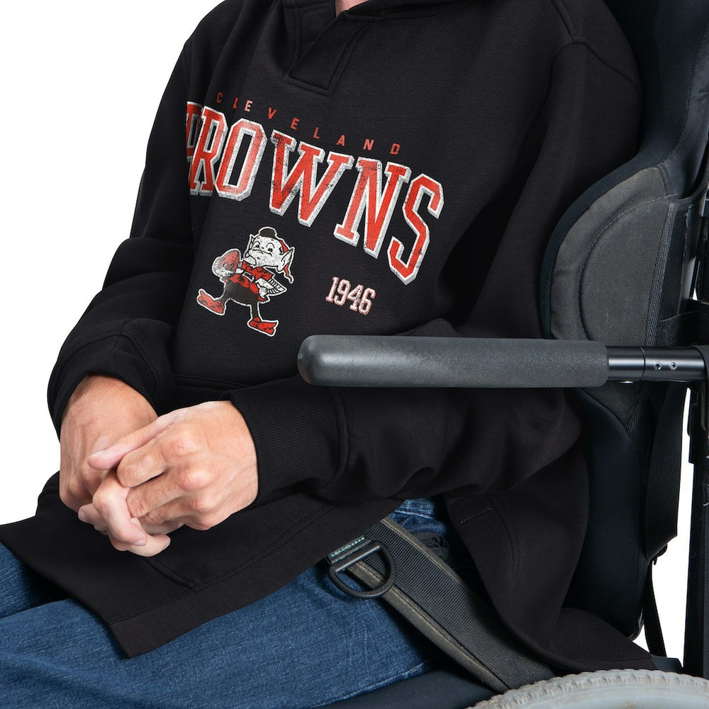 Cleveland Browns G-III Sports by Carl Banks Adaptive Team Spirit Graphic Fleece Pullover Hoodie - Black online