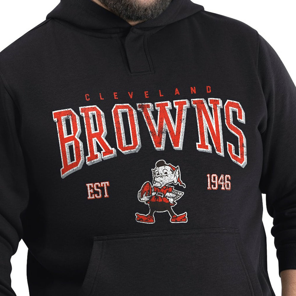 Cleveland Browns G-III Sports by Carl Banks Adaptive Team Spirit Graphic Fleece Pullover Hoodie - Black online