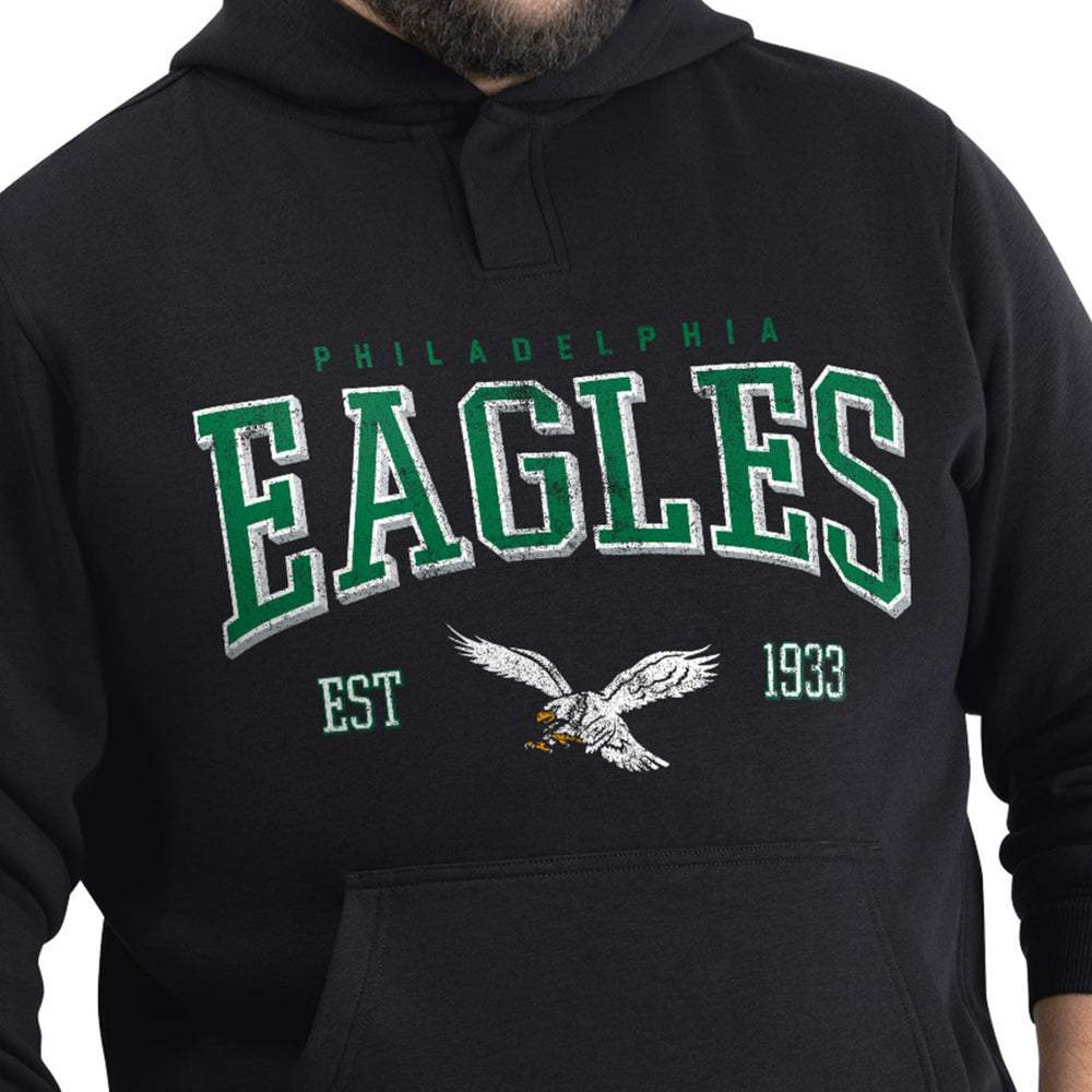 Philadelphia Eagles G-III Sports by Carl Banks Adaptive Team Spirit Graphic Fleece Pullover Hoodie - Black for sale