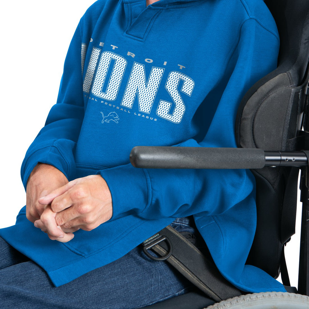 Detroit Lions G-III Sports by Carl Banks Adaptive Mesh Effect Team Graphic Fleece Pullover Hoodie - Royal outlet