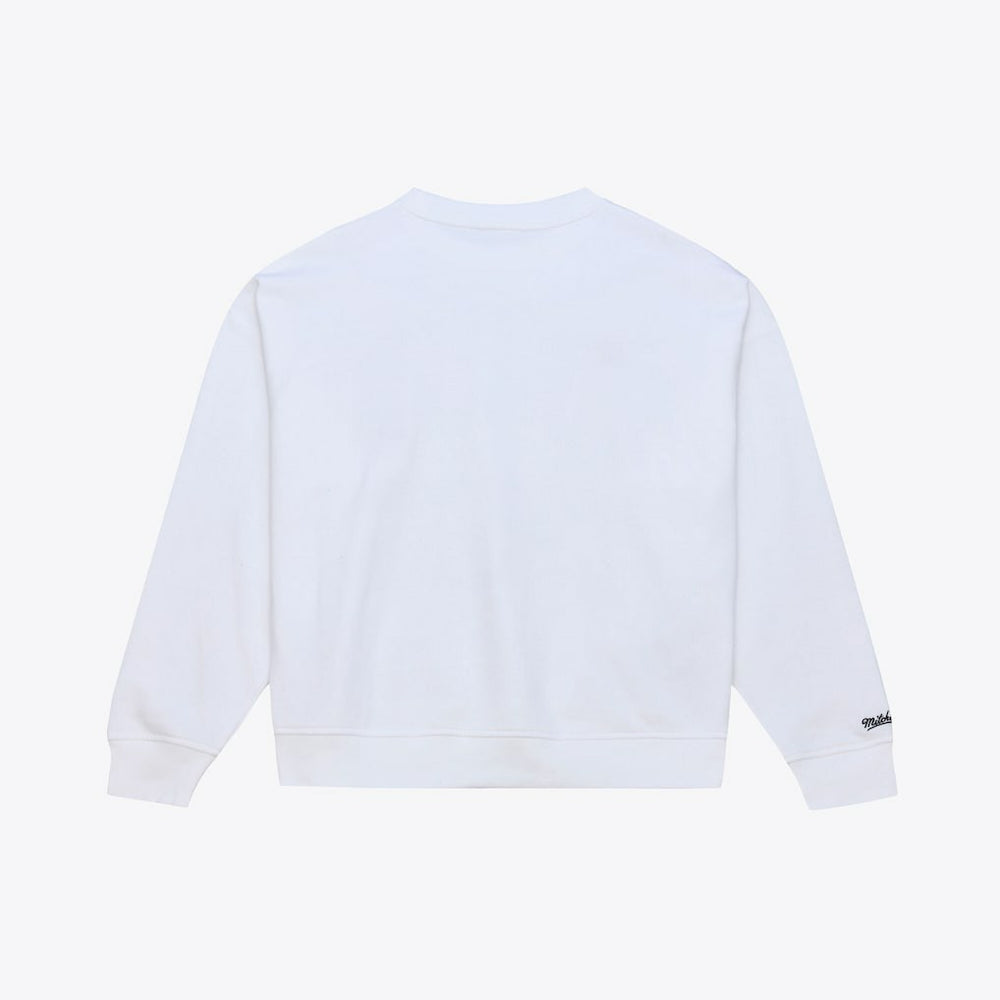 Boston Celtics Women's Lightweight Block Letter Sweatshirt - White | Mitchell & Ness shop