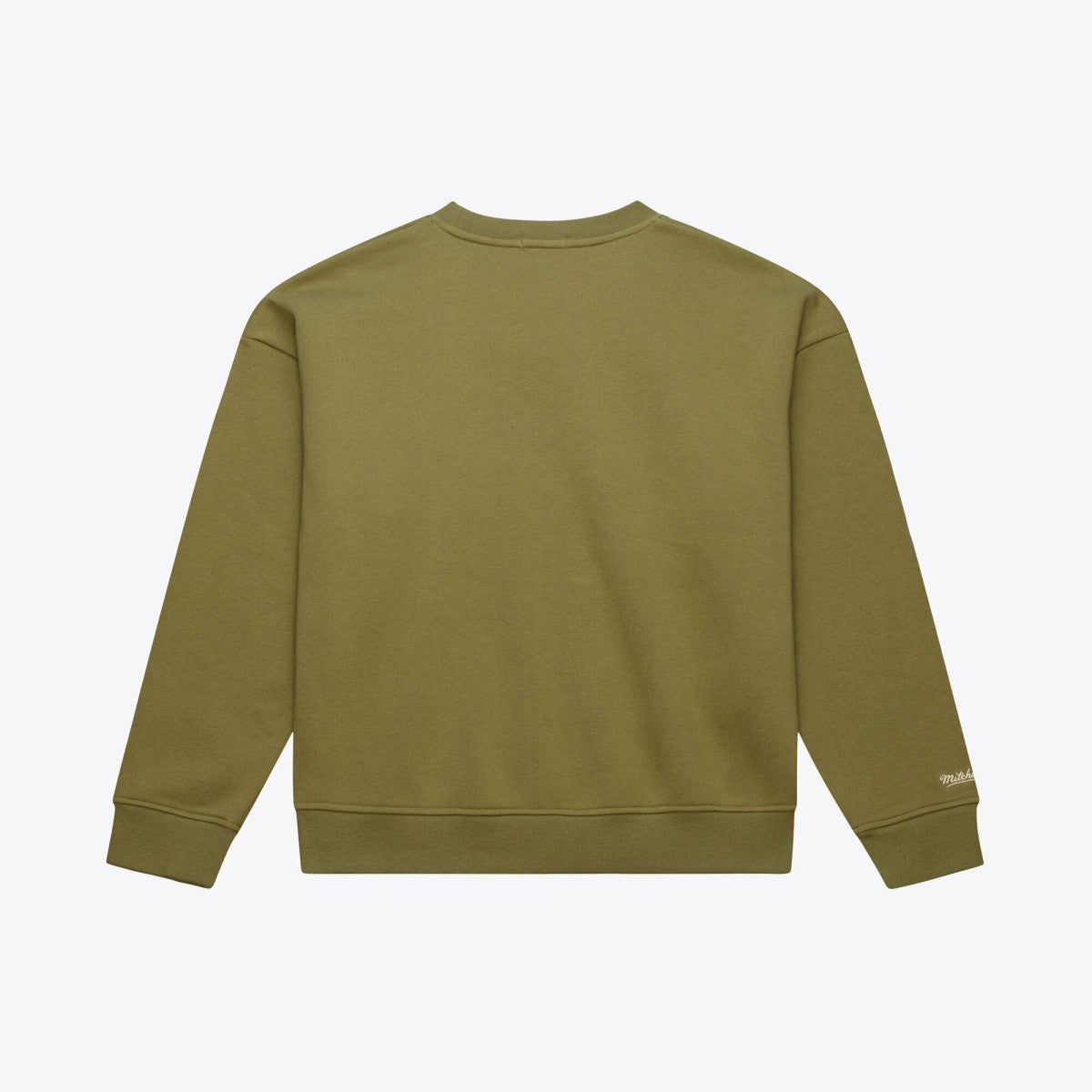 Milwaukee Bucks Women's Lightweight Script Sweatshirt - Olive | Mitchell & Ness sale