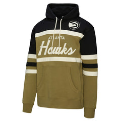 Atlanta Hawks Double Clutch Head Coach Hoodie - Olive/Black | Mitchell & Ness outlet