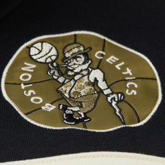 Boston Celtics Double Clutch Head Coach Hoodie - Olive | Mitchell & Ness online