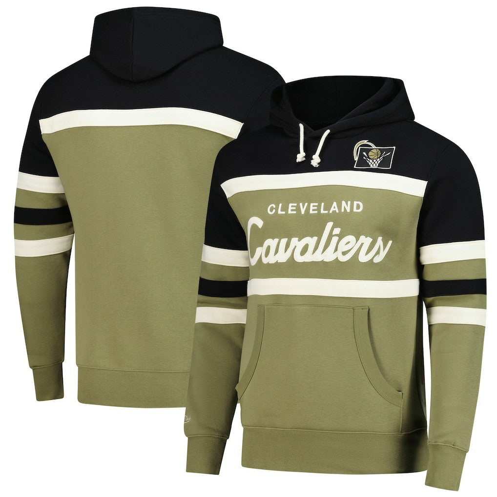 Cleveland Cavaliers Double Clutch Head Coach Hoodie sale - Olive/Black | Mitchell & Ness online