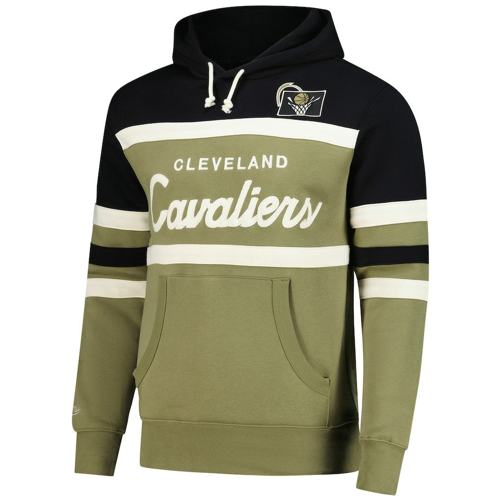 Cleveland Cavaliers Double Clutch Head Coach Hoodie sale - Olive/Black | Mitchell & Ness online