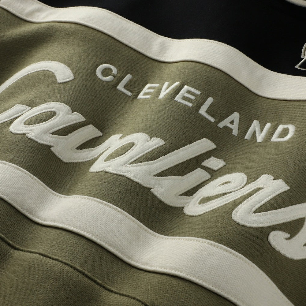 Cleveland Cavaliers Double Clutch Head Coach Hoodie sale - Olive/Black | Mitchell & Ness online