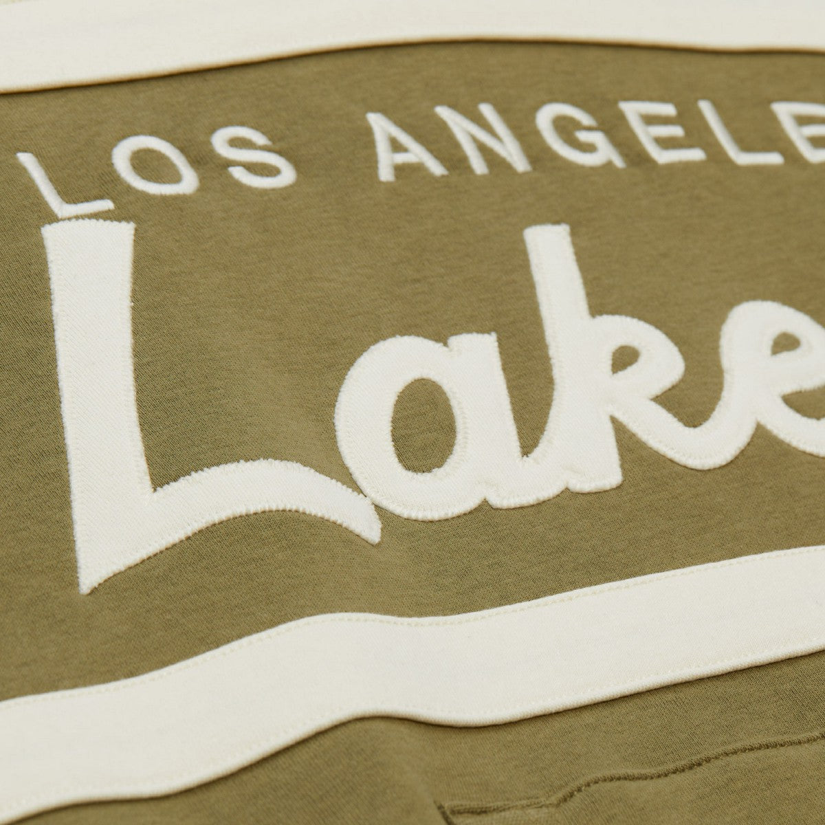 Los Angeles Lakers Double Clutch Head Coach Hoodie - Olive/Black | Mitchell & Ness sale