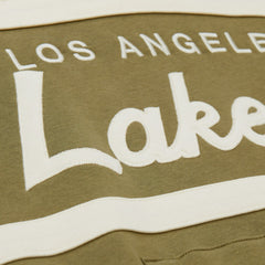Los Angeles Lakers Double Clutch Head Coach Hoodie - Olive/Black | Mitchell & Ness sale