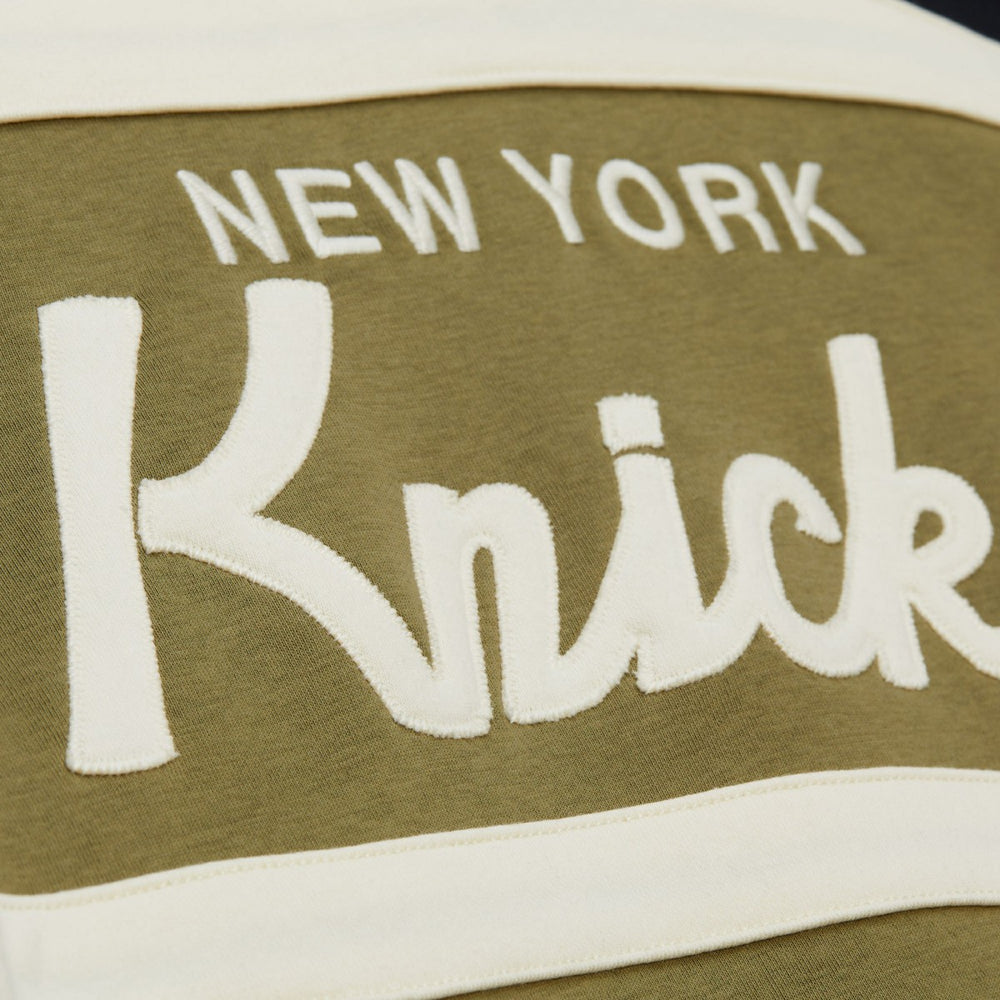 New York Knicks Double Clutch Head Coach Hoodie - Olive/Black | Mitchell & Ness sale