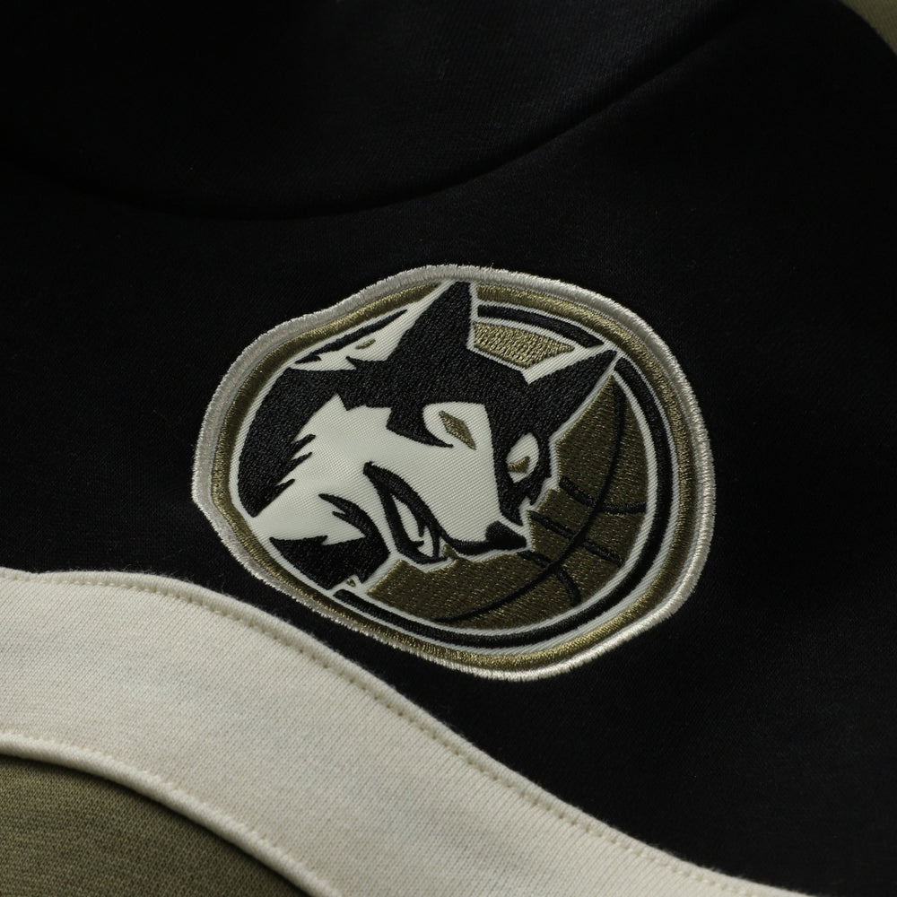 Minnesota Timberwolves Double Clutch Head Coach Hoodie - Olive/Black | Mitchell & Ness shop