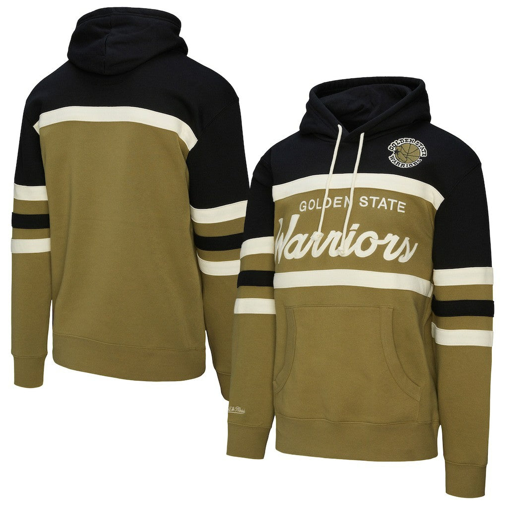 Golden State Warriors Double Clutch Head Coach Hoodie sale - Olive/Black | Mitchell & Ness on sale