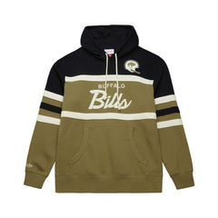 Buffalo Bills Vintage Logo Head Coach Hoodie - Olive on sale