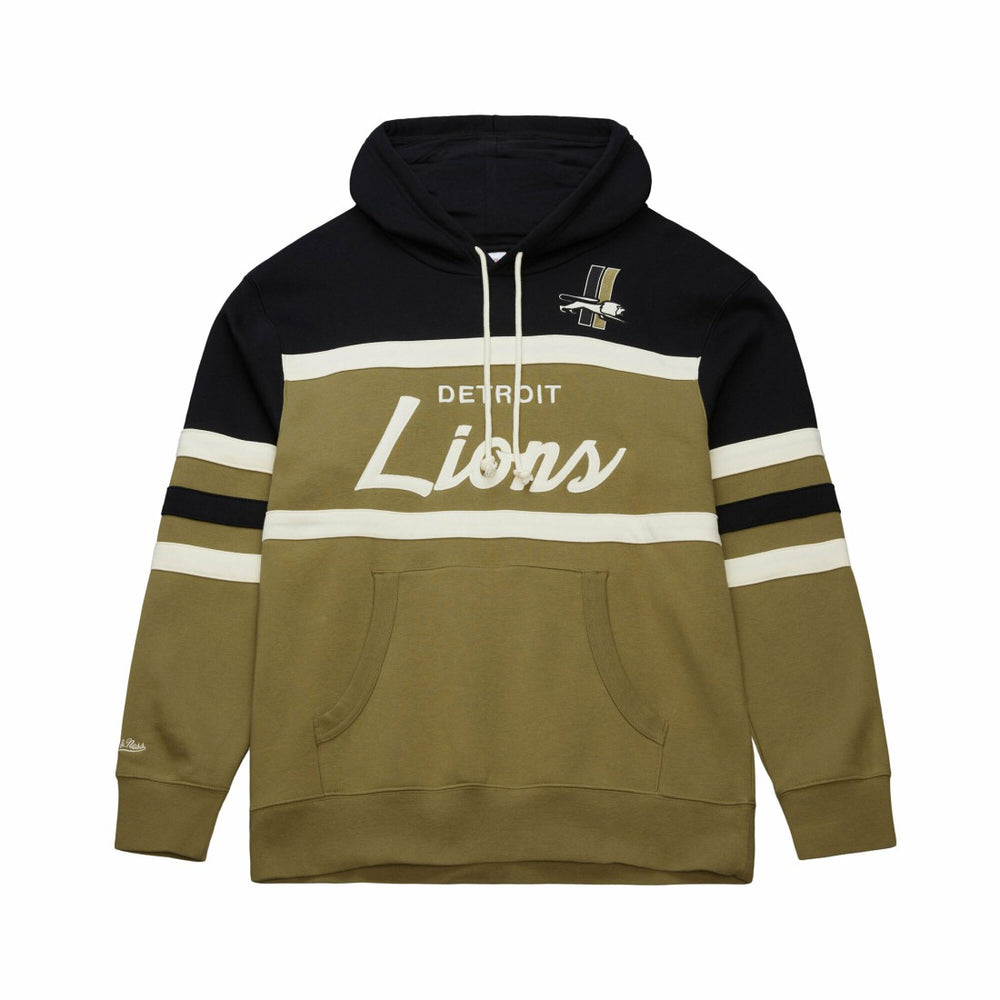 Detroit Lions Vintage Logo Head Coach Hoodie - Olive for sale