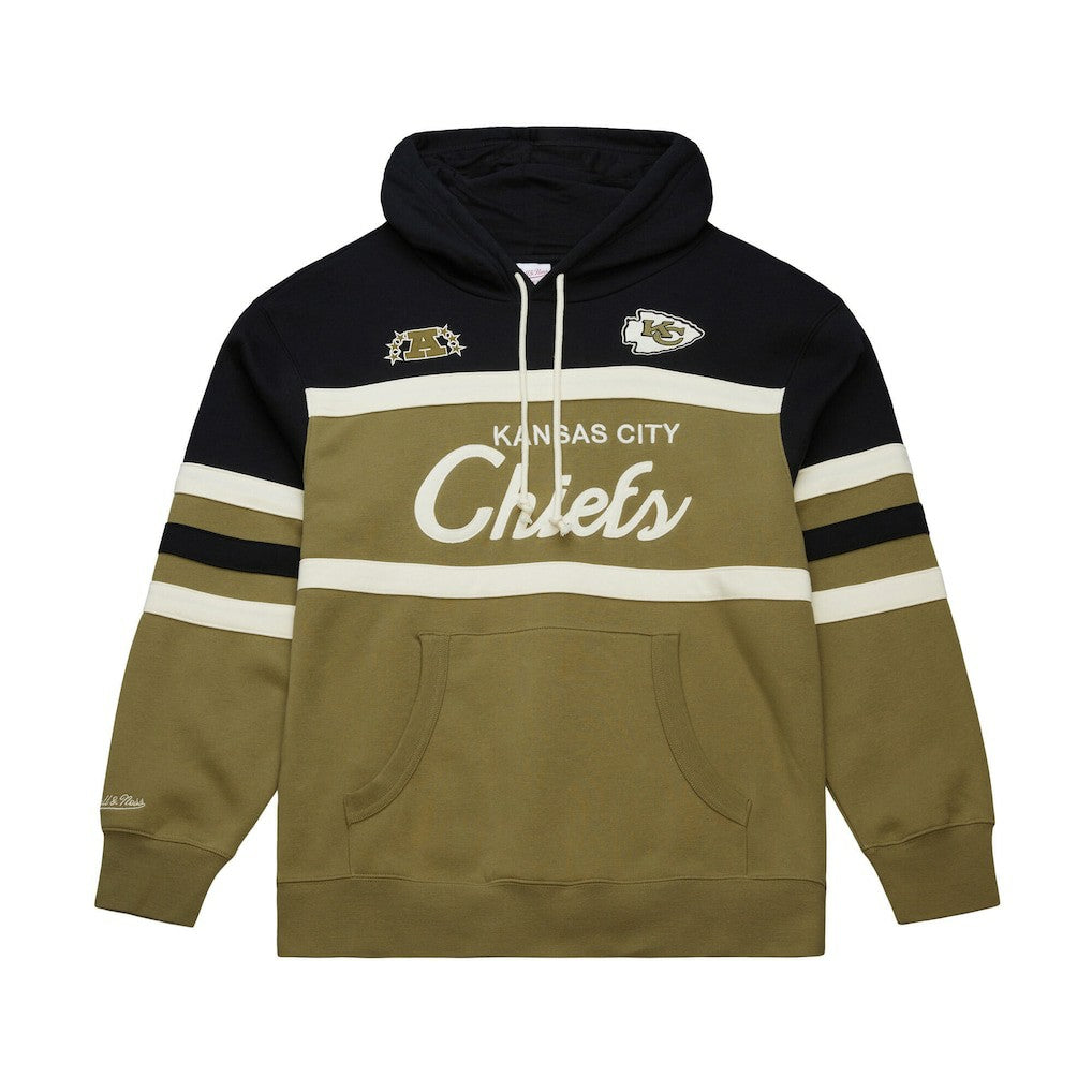 Kansas City Chiefs Vintage Logo Head Coach Hoodie - Olive online