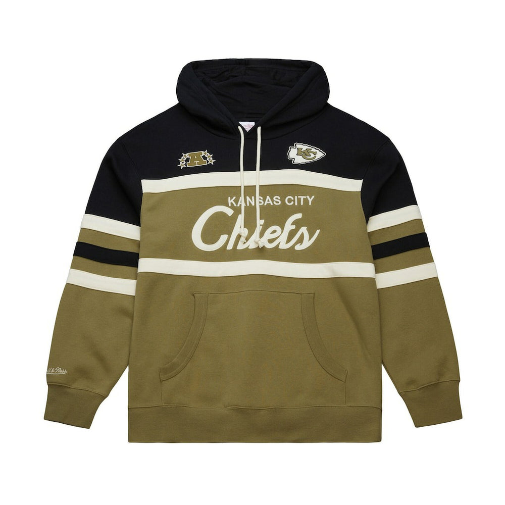 Kansas City Chiefs Vintage Logo Head Coach Hoodie - Olive online