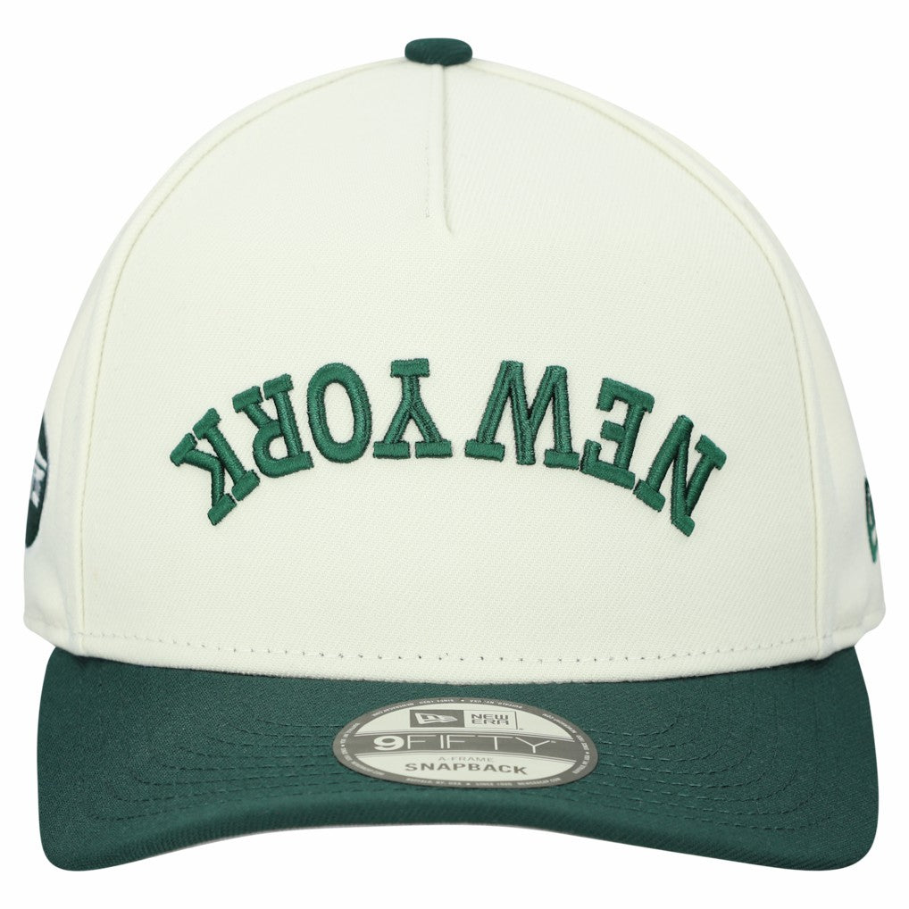 New York Jets New Era Upside Down 9FIFTY A-Frame Snapback Hat - Cream on sale