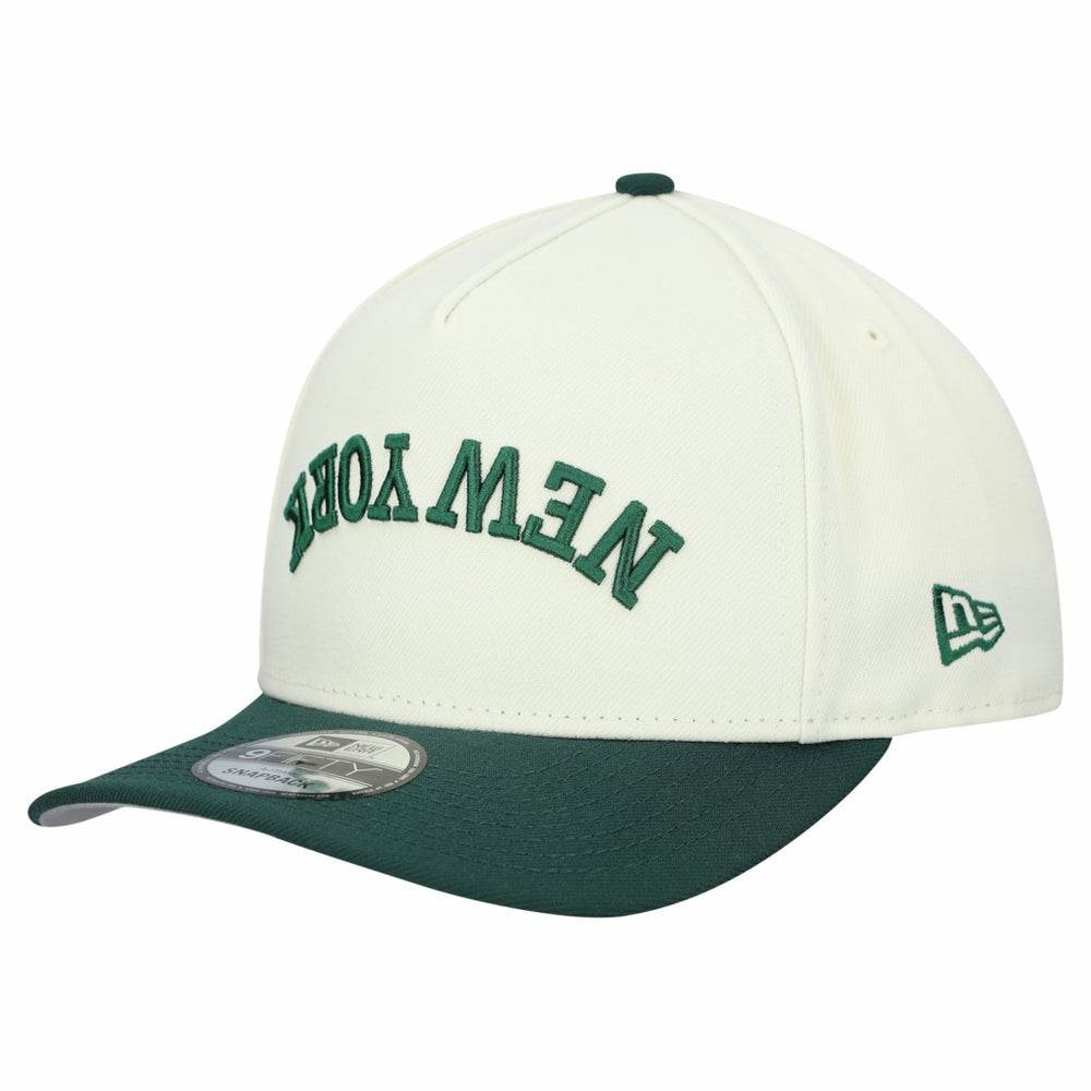 New York Jets New Era Upside Down 9FIFTY A-Frame Snapback Hat - Cream on sale